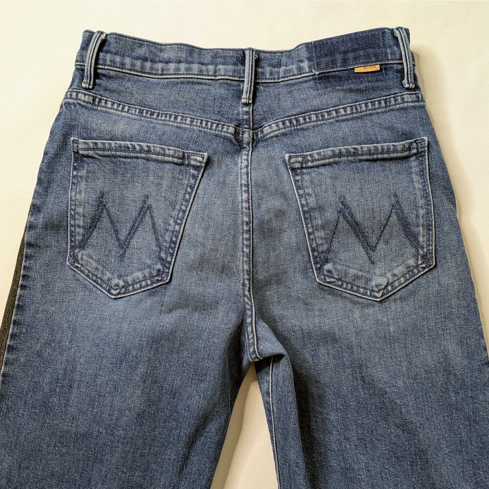 MOTHER Superior Half Pipe Flood 27 Black Blue Two Tone 98% Cotton Premium Denim - Picture 11 of 16